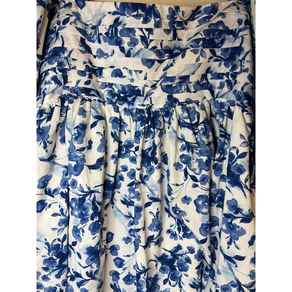 A&F Abercrombie and Fitch Emerson Ruched Puff Sleeve Floral Poplin Mini Dress - Picture 6 of 14